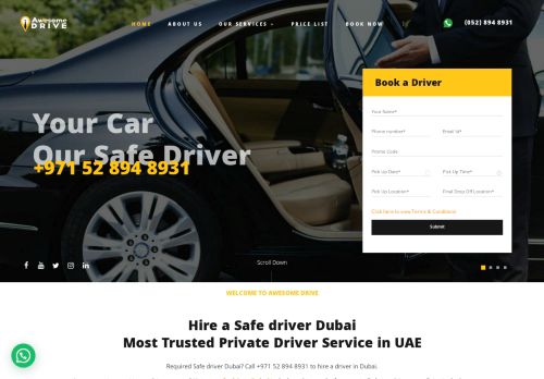 لقطة شاشة لموقع Awesome Drive - Safe Driver Dubai
بتاريخ 01/05/2021
بواسطة دليل مواقع كريم جمال