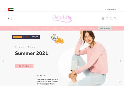 لقطة شاشة لموقع ديجوتا لتجارة الملابس الجاهزة
بتاريخ 05/05/2021
بواسطة دليل مواقع كريم جمال