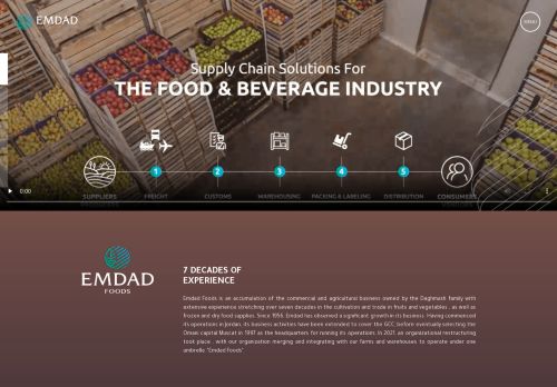لقطة شاشة لموقع Emdad Foods
بتاريخ 22/11/2021
بواسطة دليل مواقع كريم جمال
