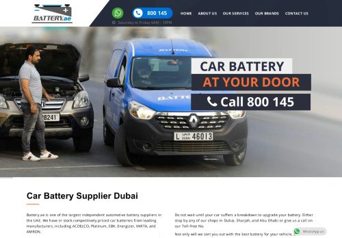 لقطة شاشة لموقع Battery.ae لخدمات بطاريات السيارات
بتاريخ 21/09/2020
بواسطة دليل مواقع كريم جمال