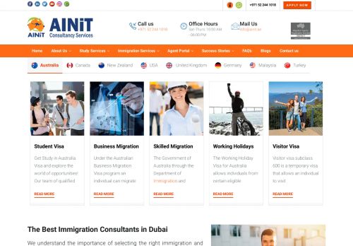 لقطة شاشة لموقع AINiT - immigration Consultants - Education Consultant in Dubai
بتاريخ 17/12/2020
بواسطة دليل مواقع كريم جمال