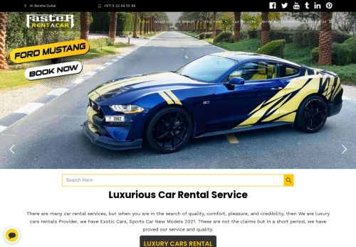 لقطة شاشة لموقع Faster Rent a Car Dubai | Cheap, Luxury, Exotic, & Sports Cars | Luxury Car Rental Service
بتاريخ 10/02/2021
بواسطة دليل مواقع كريم جمال