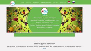 لقطة شاشة لموقع Hitac Trading & Exporting Vegetables & Fruits - شركه هيتاك للتجاره
بتاريخ 22/09/2019
بواسطة دليل مواقع كريم جمال